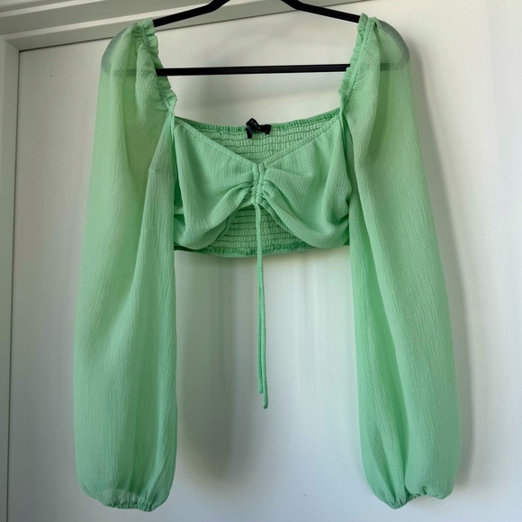 AKIRA Tops - Akira Seafoam Blue Crop Top 🐠